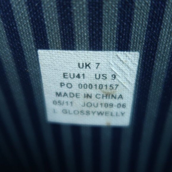 Tom Joules Green Wellie Adults UK Size 7 Wellington Boots Dog Walking Hiking - Picture 7 of 12